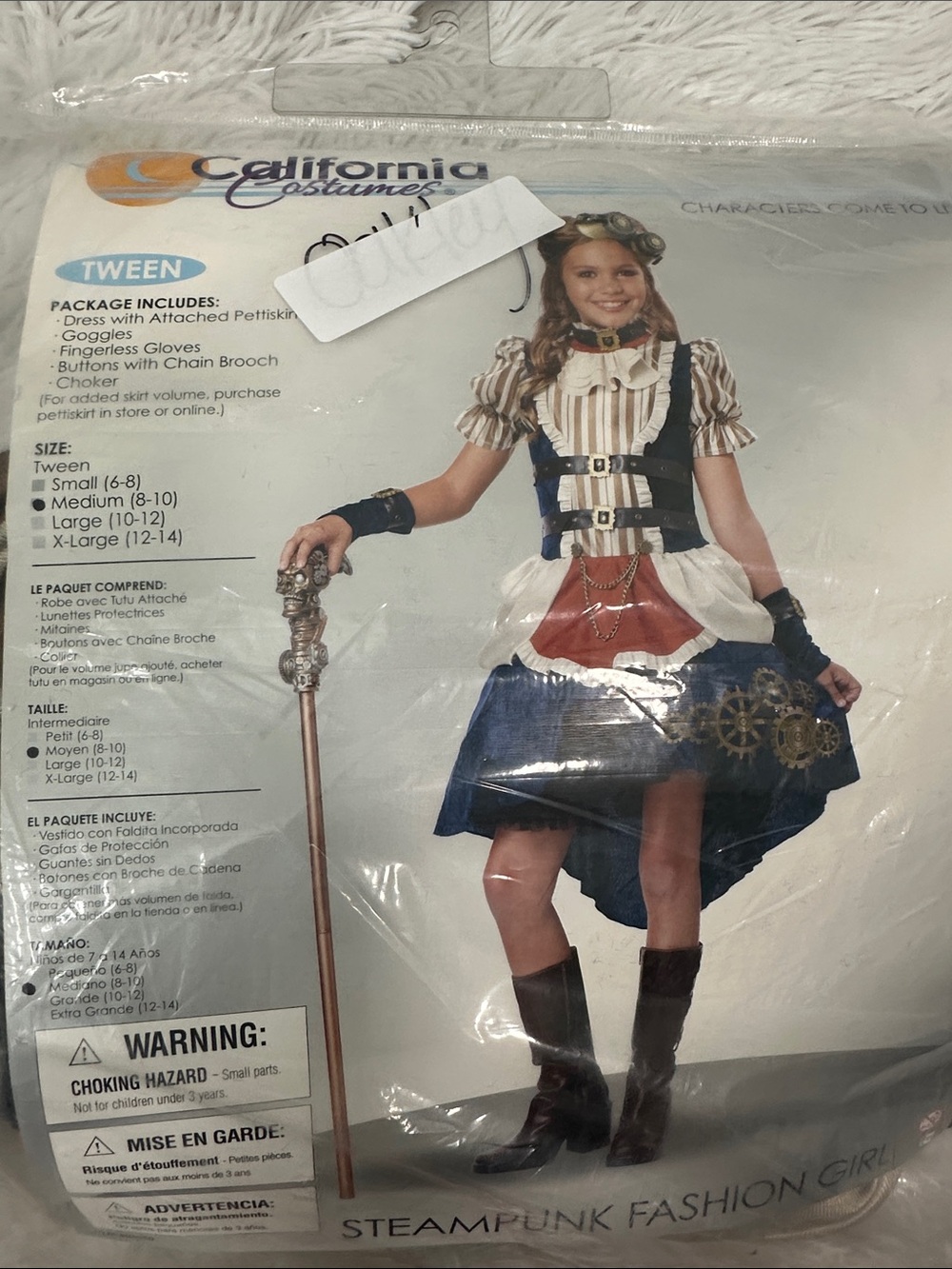 🐛 NWT California Costumes Steampunk Halloween Costume Size 8/10